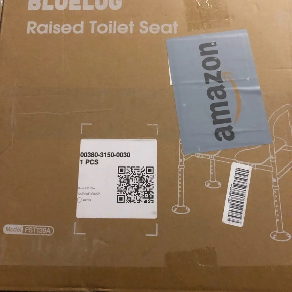 Adjustable Raised Toilet Seat with Support Frame - Cream